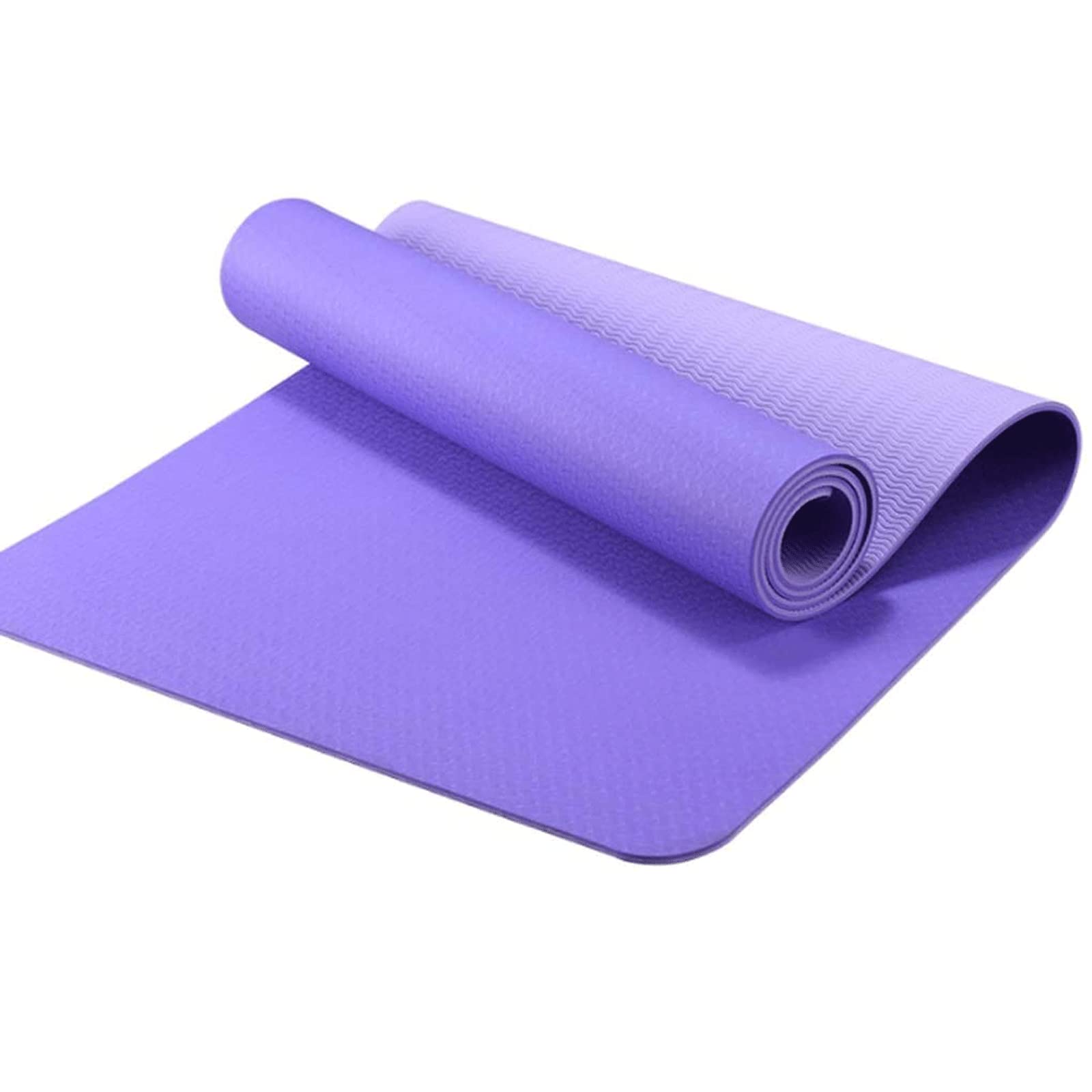 Tappetino da yoga leggero da 6 mm, antiscivolo in TPE per ginnastica, sport, salute e perdita di peso, tappetino da allenamento ecologico e inodore