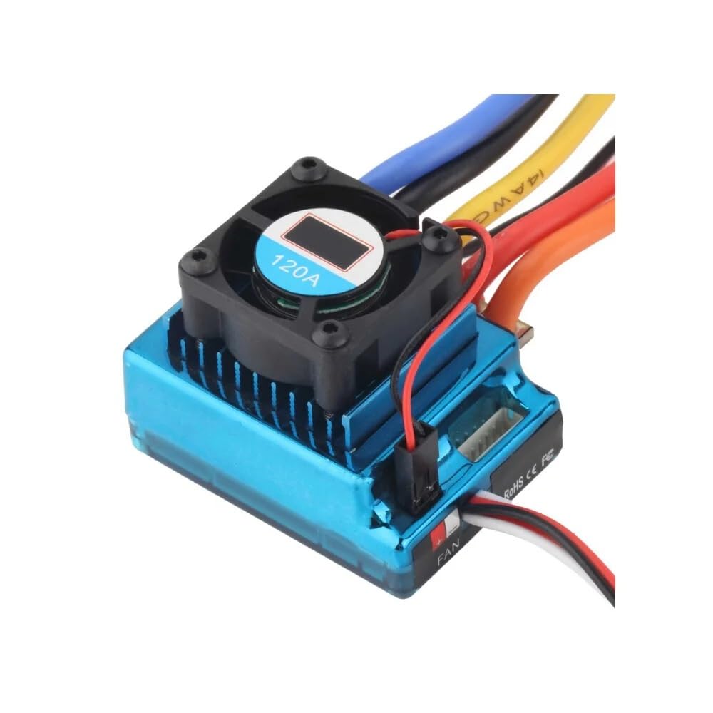 Nowy 120A czujnikowy bezszczotkowy regulator prędkości ESC wtyczka T do 1/8 1/10 1/12 RC samochód gąsienicowy hurtowo