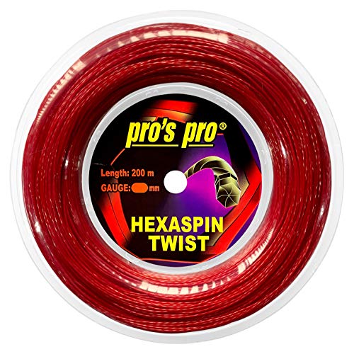 Pro's Pro Hexaspin Twist cordage de tennis 1.25mm pour éviter les balles dehors grâce au lift
