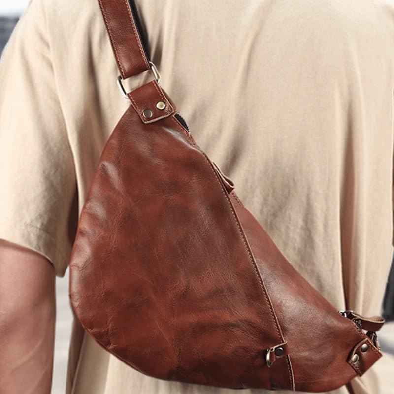 Leather Retro Men's Business Tote Bag Crossbody Casual Shoulder