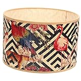 Pantalla de lámpara de pie: el diseño de patrón impreso de la pantalla de la lámpara es un complemento para mejorar la decoración de su hogar, pantallas de lámparas de bambú