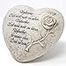 Produktbild Herz Grabdekoration mit Spruch und Rose. Unfassbar. 15cm. 1 Stück