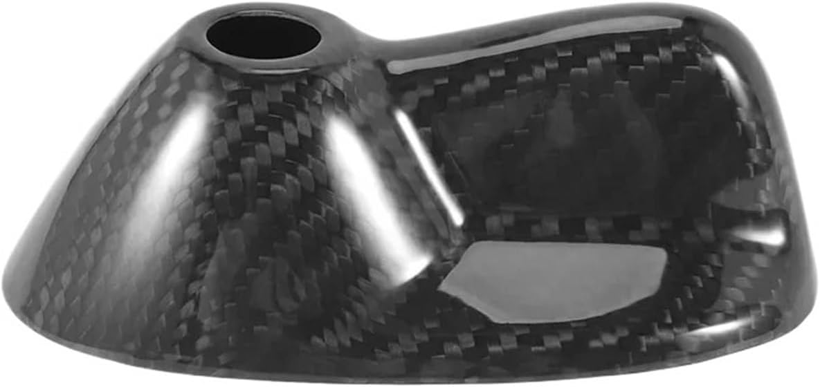 Carbon Fiber Car Roof Shark Fin Antenna Decal Aerials Decoration Cover Compatible for Mini Cooper Clubman R55 R56(Black)