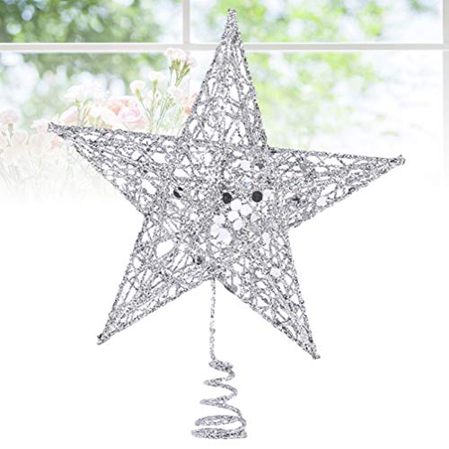 Topo de Árvore de Estrelas de Natal BESTOYARD Topper Árvore de Natal Glitter Árvore de Natal Brilhan