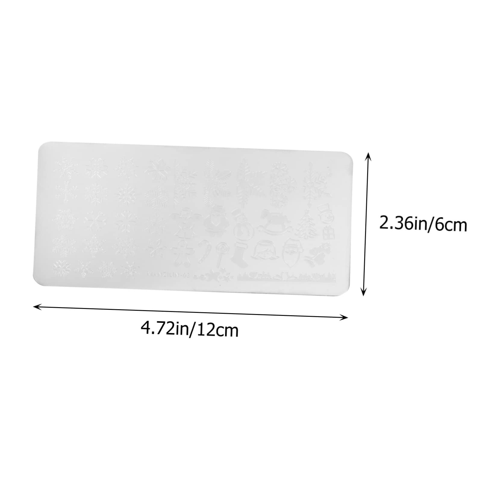 Ipetboom 5 Pezzi Piastre per Stamping Unghie Natalizie in Metallo, Stencil Quadrati per Nail Art, per Principianti e Professionisti, Decorazioni Unghie Feste Natalizie