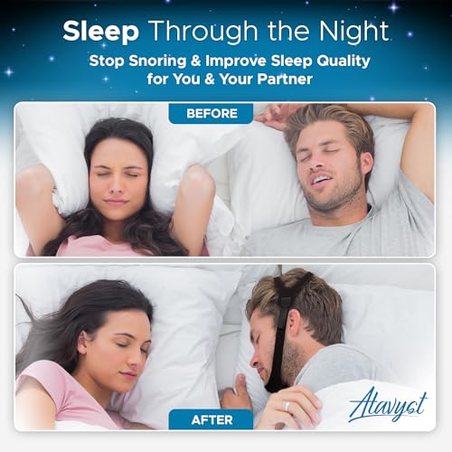 anti snoring chin strap for men and women cpap users - airflow jaw strap - effective snore solution for excessive snoring