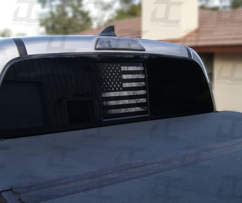 Amazon.com - Decal Concepts American Flag Rear Window See Through ...