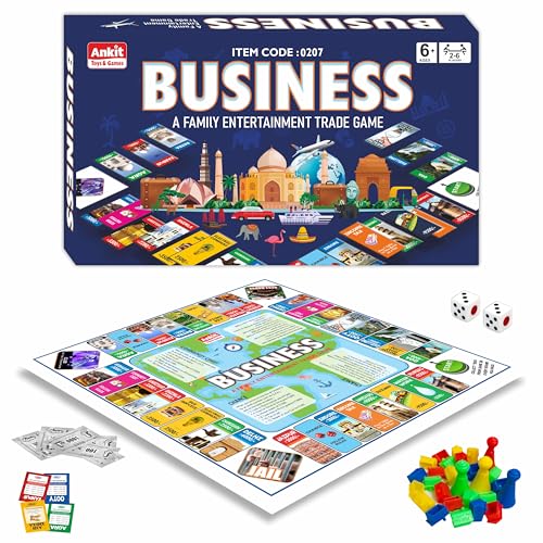 Image of Ankit Toys & Games Business Board Game for Kids & Family Entertainment Indian Real Estate Strategic Trade and Property Management Basic Business Game for Ages 6+ (Board Size 38 * 38 Cm)