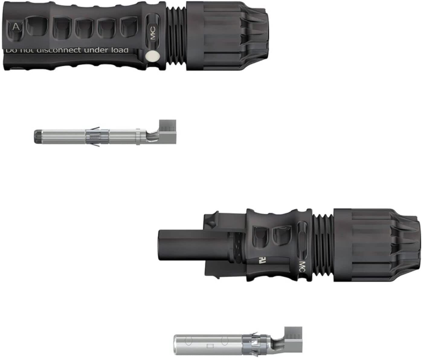 Stäubli MC4 Evo2-10 Pares de Conectores Solares Macho y Hembra 4-6 mm² | Sistema MULTILAM, IP68 Impermeable, para Cables PV de 4 mm² y 6 mm², Aprobado para 1500V, Resistente a UV y Amoniaco
