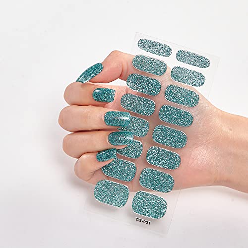 Full Cover Nail Art Stickers,Thin Color Street Solid Nail Strips Sticker Nails Glitter, Solid Sticker Nails Street, Real Nail Polish Strips, Self-Adhesive Solid Nail Art Decal Strips Sticker Nails For Women (8 Sheets 128 Pieces) #TOP7