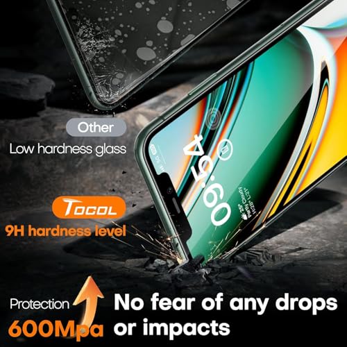 Image of OHAYO Tempered Glass Screen Protector for iPhone X /XS / 11 Pro (5.8 inch) - 9H Hardness, HD Clear, Bubble-Free, Case-Friendly, Scratch & Impact Resistant Protective Film