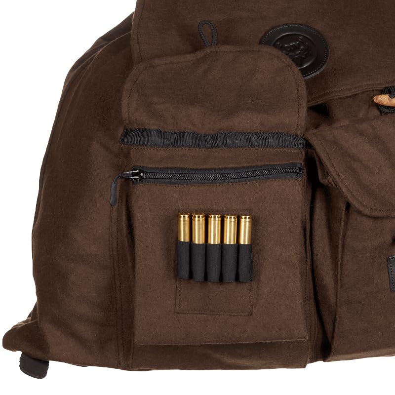 DJV-Jagdrucksack groß | Leiser Loden | 40L Volumen | clevere Taschen, Jagdjackenfach | gepolsterte Ledertragegurte. Inkl. waschbarer Schweisseinlage | Praktisch, leicht (ca. 1,3 kg)
