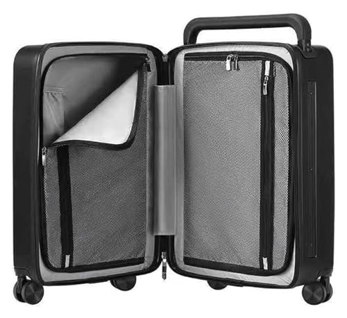 Suitcase Universal Hard Suitcases Large Capacity Luggage With Usb Port Rechargeable Carry-on Luggage Security Password Suitcase Durable,Black (White)4