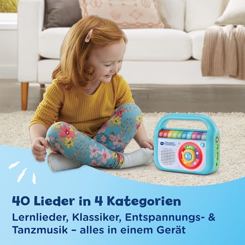 Vtech Baby Mein Erster Musik-Player – 40 Lieder & Aufnahmefunktion, LED-Licht, Bluetooth, Mobiler Musikspaß I Lernspielzeug I Tragegriff I Kopfhöreranschluss I Kinder 2-5 Jahre