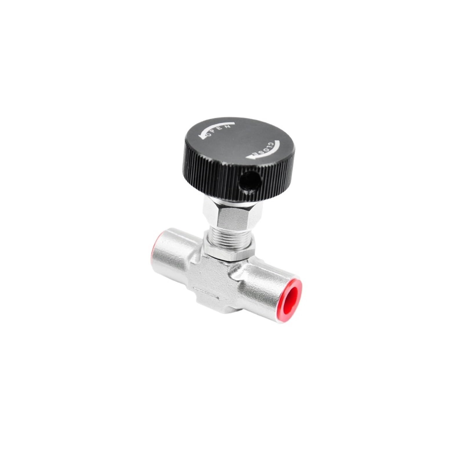 Válvula de aguja Mini válvula de aguja de aire de 6000PSI, acero inoxidable, Gas NPT hembra de encendido/apagado 1/8", 1/4", 3/8", 1/2", 3/4"(4Points)