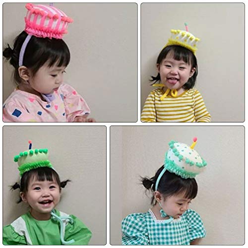 KESYOO ChapÃ©u de Vela de AniversÃ¡rio EngraÃ§ado ChapÃ©u de PelÃºcia Bolo de AniversÃ¡rio Novidade