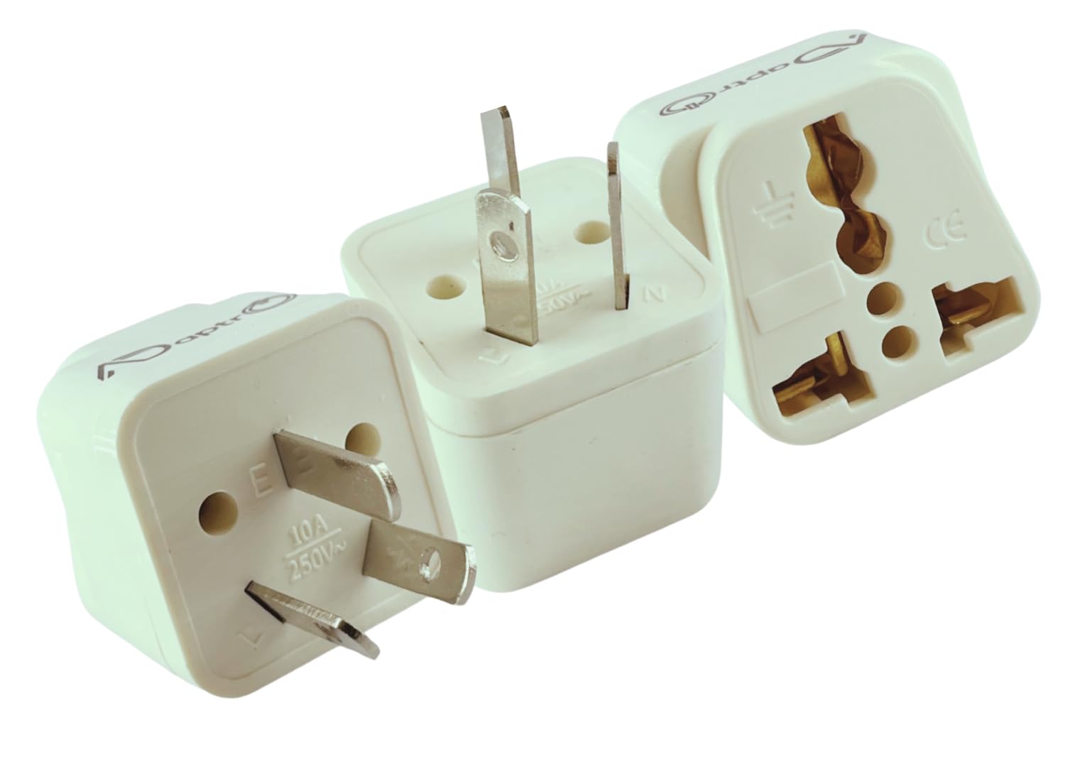 Adaptro India to Australia, New Zealand Travel Adapter for Argentina, Fiji and China & More Type I Universal Plug Convertor (Pack of 3) White-image-8