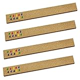 Cork Bulletin Board,4 Pcs Rectangular Frameless Multipurpose Cork Batten Strips for Office, School...