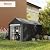 Outsunny 7' x 12' Portable Storage Shed Shelter, Heavy Duty Outdoor Shed, Waterproof Garden Storage Tent with Ventilation Window and Roll-up Zipper Door for Bike, Motorcycle, Garden Tools, Gray