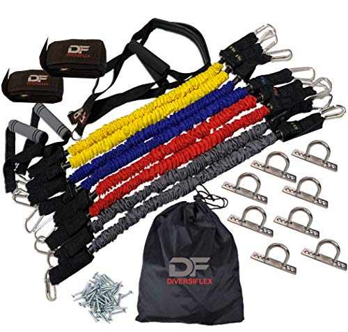 Bandes de résistance haut de gamme pour porte Diversiflex | Kit complet de force 90 kg