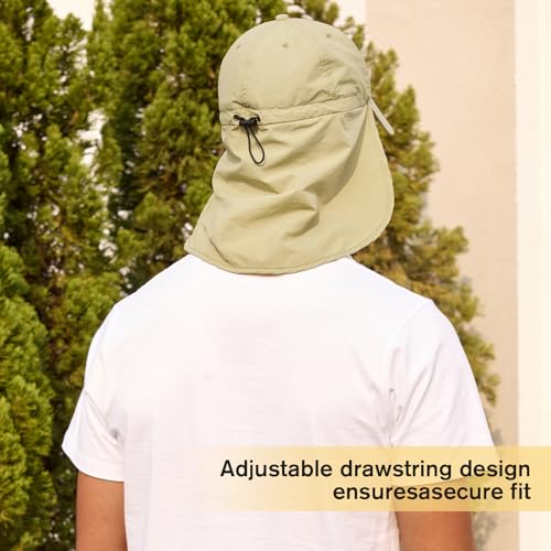 Image of American Trends Mens Sun Hat with Neck Flap, UV Protection Outdoor Flap Hat, Packable Soft Fishing Hiking Gardening Hat