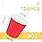 Prgery 100 Pack 3oz Red Paper Cups,Mouthwash Cups, Disposable Bathroom Cups,Small Paper Cups 3oz Ideal for Bathroom,Supermarket,Birthday Party,Picnic and BBQ