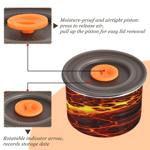 Envase de café de acero inoxidable de 17 oz, hermético miniatura 4