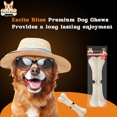 Image of Excite Bites Dog Rawhide Bones (Dog Chews) (Size 8 inch) (1Pcs),All Life Stages