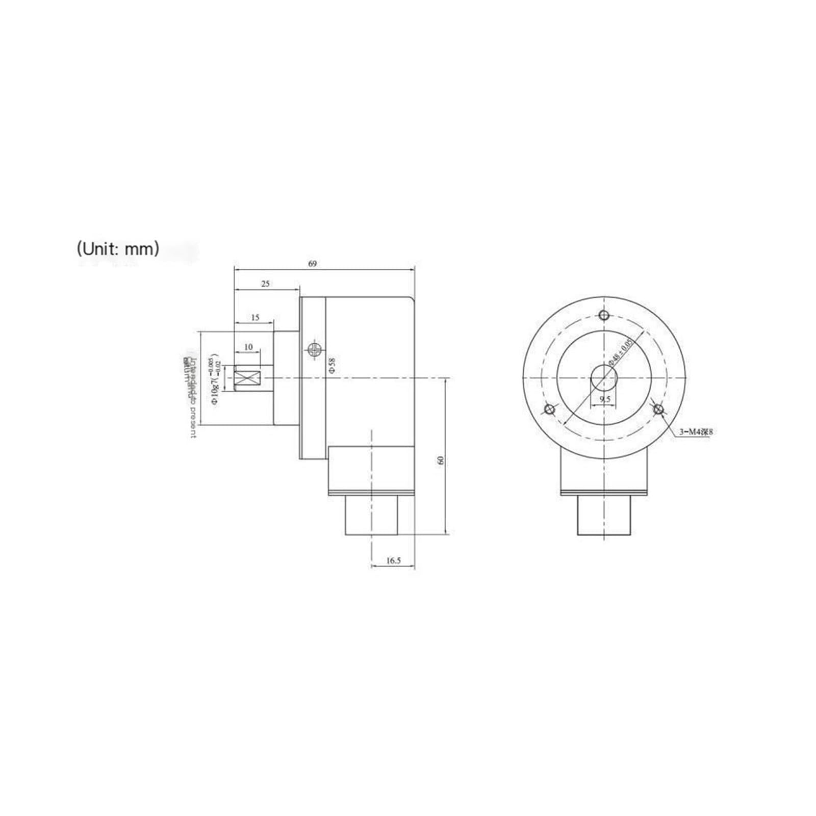 KACOME Encoder E6F-CWZ1X 300P + Wheel 300 Circumference + Bracket