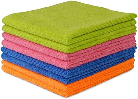 ShineXPro Microfiber Cleaning Cloth (8 Pack) - Soft 300 GSM Kitchen Cleaning Clothes - Highly Absorbent, Lint & Streak Free, Multipurpose Microfiber Cloth 40x40cm - Car Cleaning Clothes