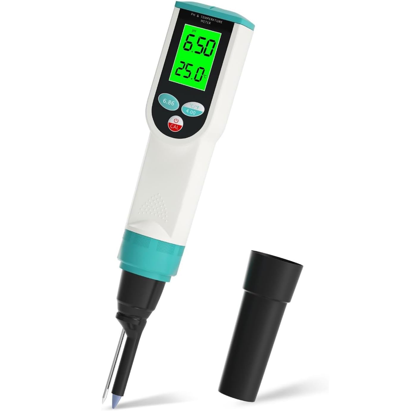 KEULEN Rilevatore di Terreno 2 in 1, Tester Digitale per PH/Temperatura del Terreno con Display LCD Retroilluminato, Misuratore di PH, Misuratore di Temperatura del Suolo, Sonda Ad Alta Precisione