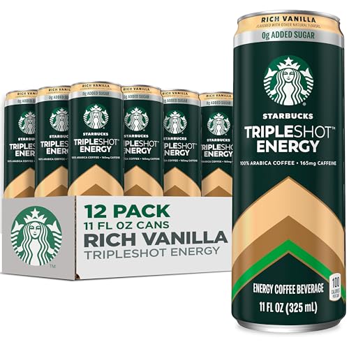 Starbucks Tripleshot Coffee Energy Drink, Vanilla, Triple Blend, 165mg Caffeine, B Vitamins,...