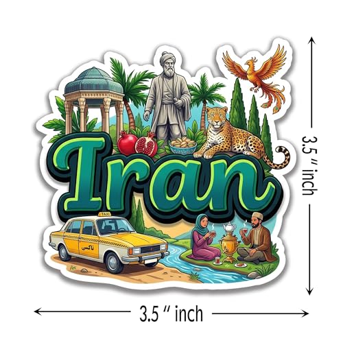 Image of Iran Fridge Magnet - Premium Engineered Wood Souvenir, HD Print, Precision Laser Cut, Glossy Travel Decor, Gift for Home, Office & Travelers