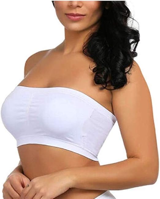 Bandeau Bra Seamless Wirefree Strapless Tube Top Cleavage Coverup with
