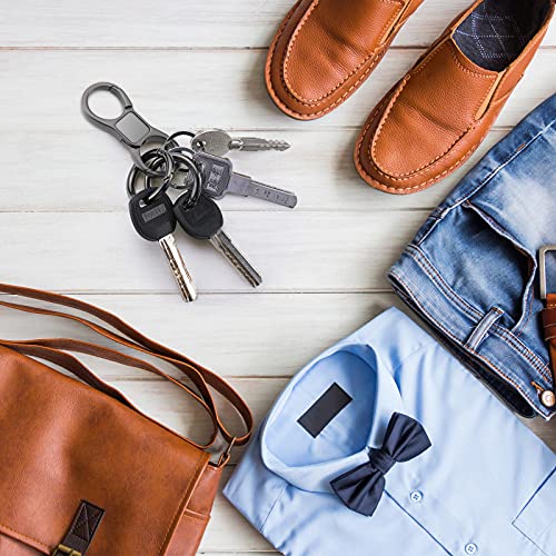 Frienda 4 Pieces Quick Release Keychain Alloy Detachable Key Chain Car Keychain Spring Clip Key Rings Accessory For Car Keys (Black) #TOP3