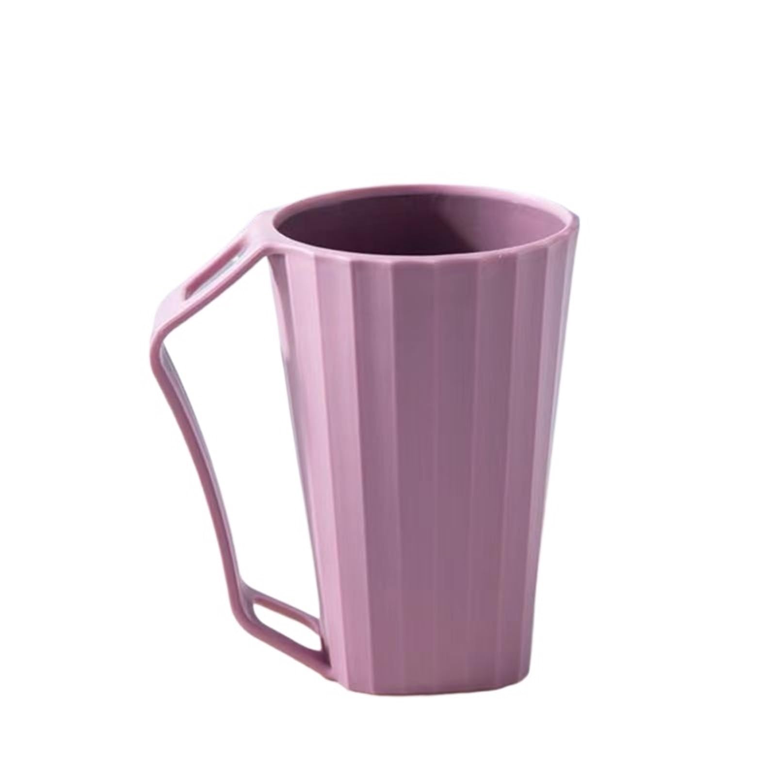 2Pcs Reusable Two Color Plastic Cups With Handles,Toothbrush Holder, Wash Cup,Couple's Mouthwash for Toothbrushes(Pink)