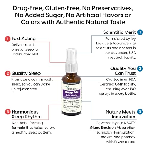 Herb Sense Sleep Aid, Liquid Melatonin thumb #1