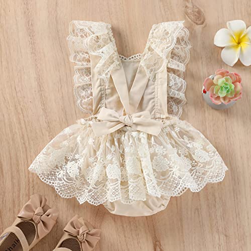 Kaipiclos Newborn Baby Girl Outfits Butterfly Ruffle Lace Romper Jumpsuit Bodysuit Half 1St Birthday Photoshoot Dress 0 3 Month #TOP2