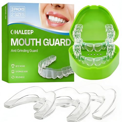 OHALEEP Anti Grinding Mouth Guard for Clenching Teeth at Night, Teeth Grinding Mouthguards for Sleeping, Mouth Guard for Grinding Teeth at Night, Night Guards for Teeth Grinding for Adults