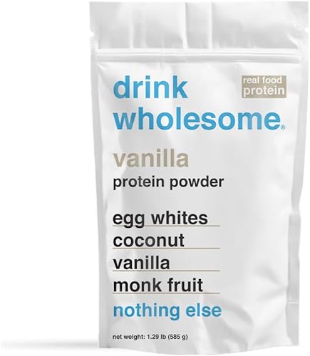 Miniatura 9 de drink wholesome Proteína en polvo de clara de huevo de vainilla  Fácil de digerir y amigable con el intestino  Ingredientes simples  Sin aditivos