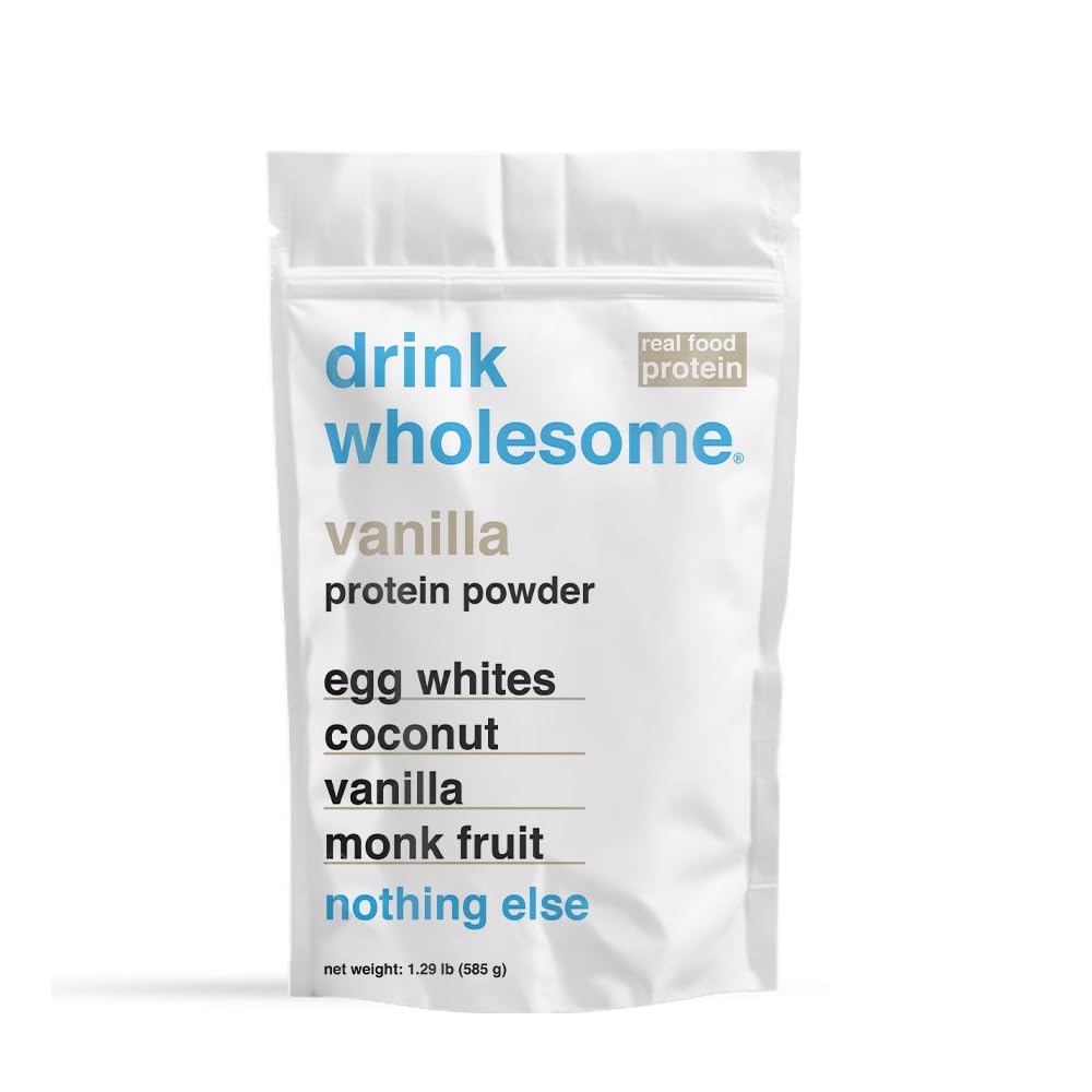 drink wholesome Vanilla Egg White Protein