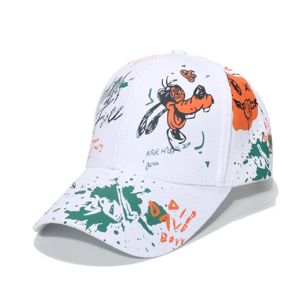 ZYFSHA Berretto da Baseball con Lettera di Moda Graffiti Cappellino Hip Hop con Visiera Cappello a Molla da Uomo Berretto in Cotone Regolabile per Cappelli da Donna