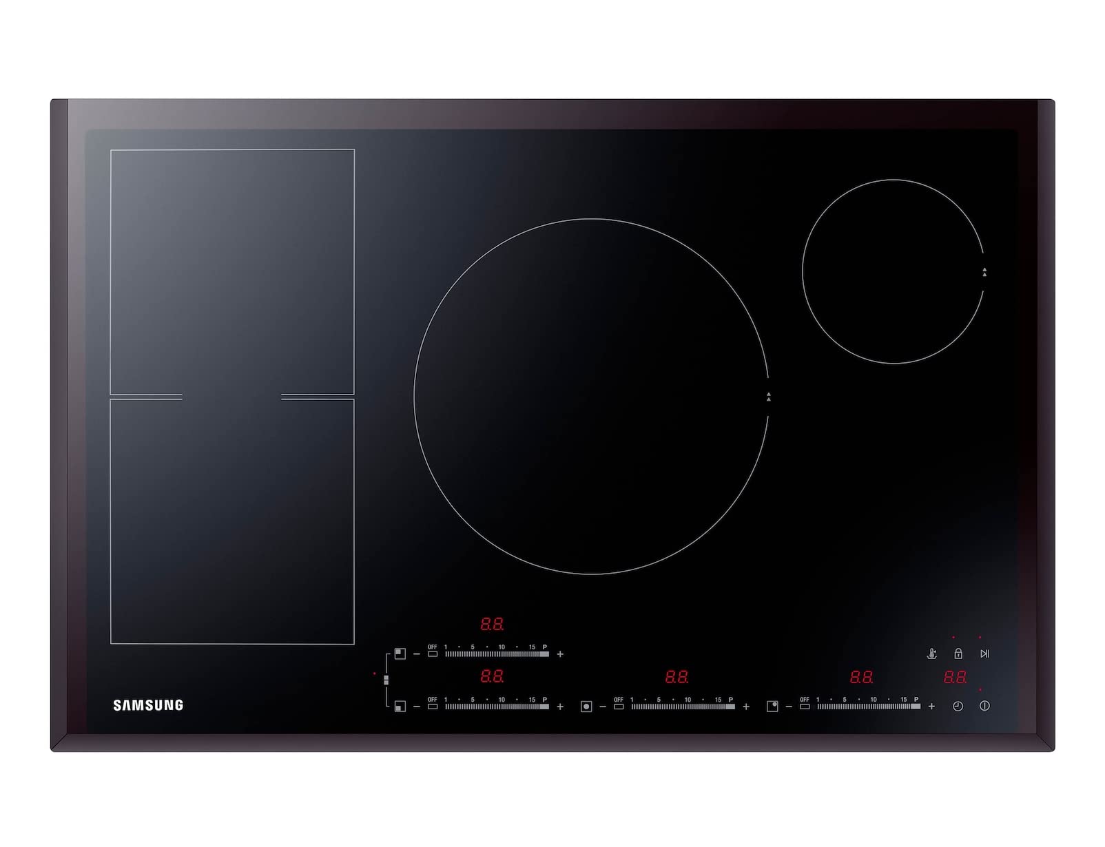 Samsung - Piano cottura ad induzione NZ84F7NC6AB in vetroceramica nero da 80cm