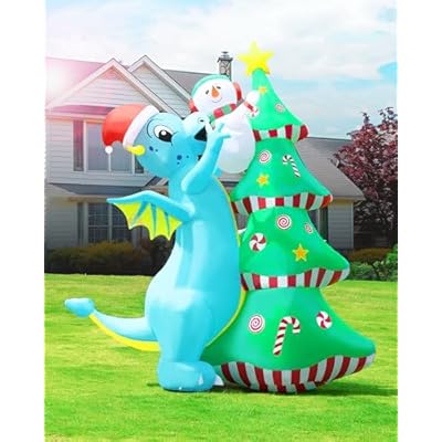 Puppiluv 2025 New 8FT Dinosaur Christmas Blowup...