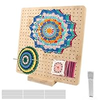 Granny Square Spanner, Blocking Board Häkeln 29.5 x 29.5 cm, Wooden Blockierbretter mit 30 Edelstahl Stabstiften und 5 Nadeln, Spannbrett Granny Squares zum Kleine Strick oder Häkel Teile