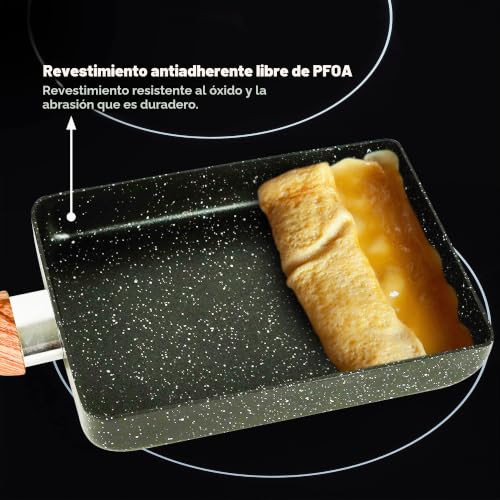 Miniatura 5 de Yumomnom Tamagoyaki Pan - Utensilios De Cocina Japoneses Antiadherentes Para Huevos, Sartén Rectangular Para Tortillas Y Rollos - Accesorios De Cocina Sin Tapa