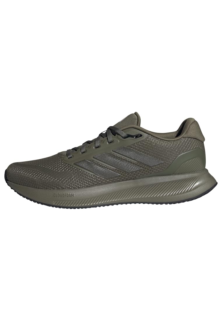 adidas Herren Runfalcon 5 Running Shoes, Olive Strata/Shadow Olive/Core Black, 49 1/3 EU