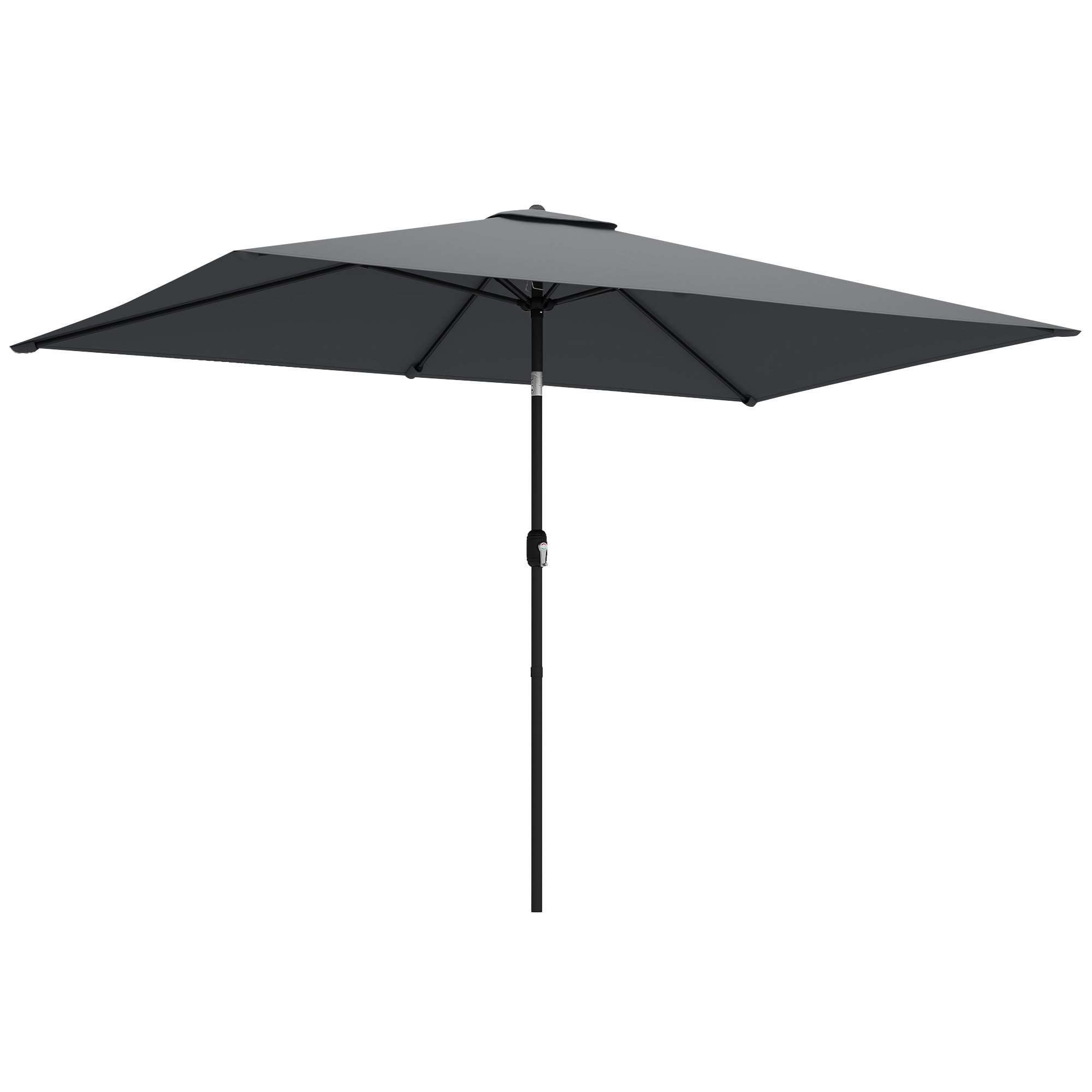 Outsunny 3x2m Garden Parasol, Parasol Umbrella with Crank Handle, Tilt Function, Polyester Canopy, Outdoor Table Umbrella for Patio, Garden — view 11