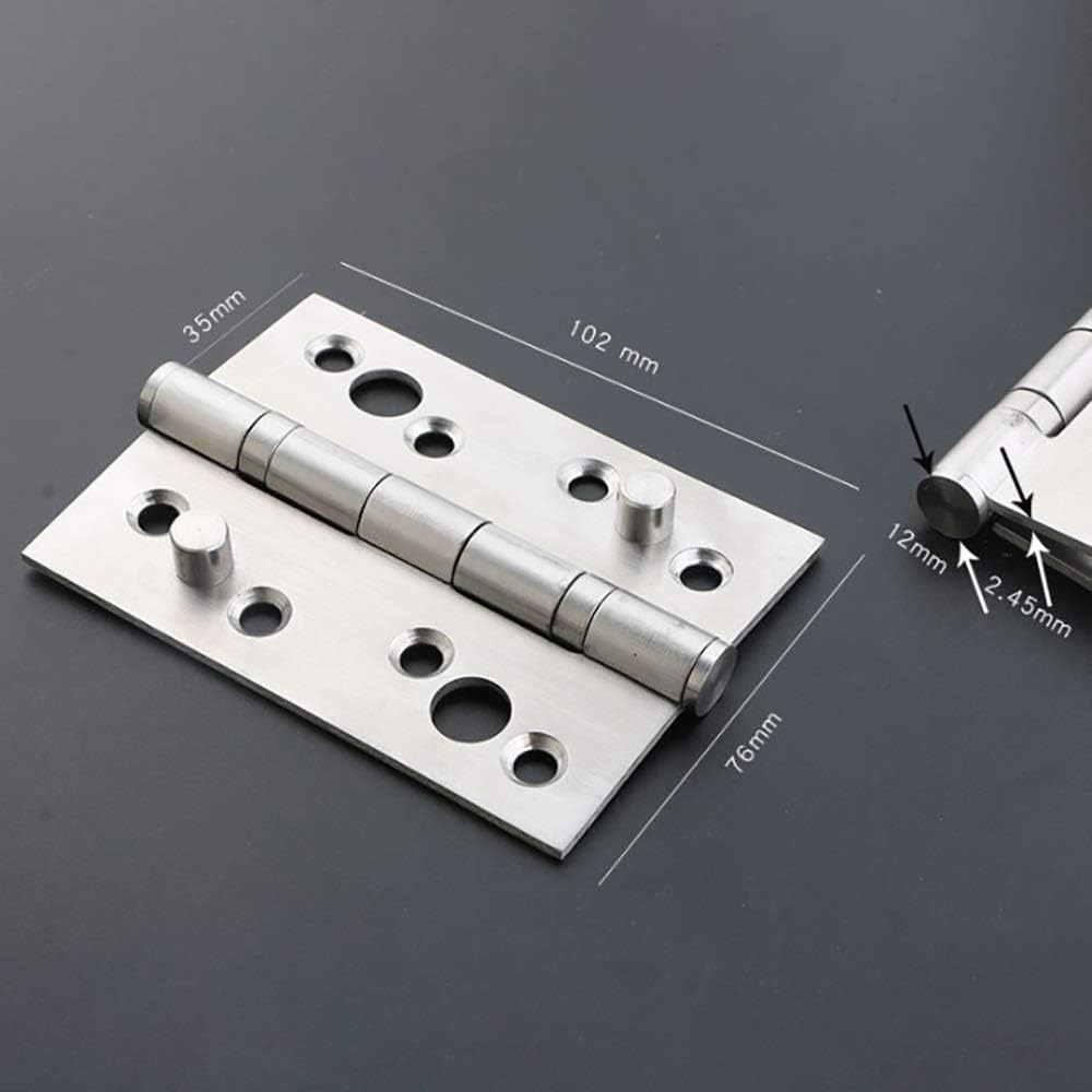 Cabinet hinges,ball bearing hinges,4Pcs Square Hardware Door Hinge Mute Ball Bearing Heavy Dutywith Screws for Home Furniture Hardware (Color : Brass, Size : 102x102mm) (Color : Brass, Size : 2 pcs) (