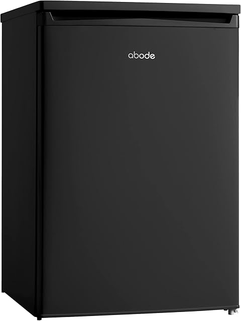 Abode AUCFZ55B 55cm Wide Under Counter Freestanding Black Freezer 83 Litre with 3 Drawers, Adjustable Feet & Reversible Door, Suitable for Garages & Outbuildings